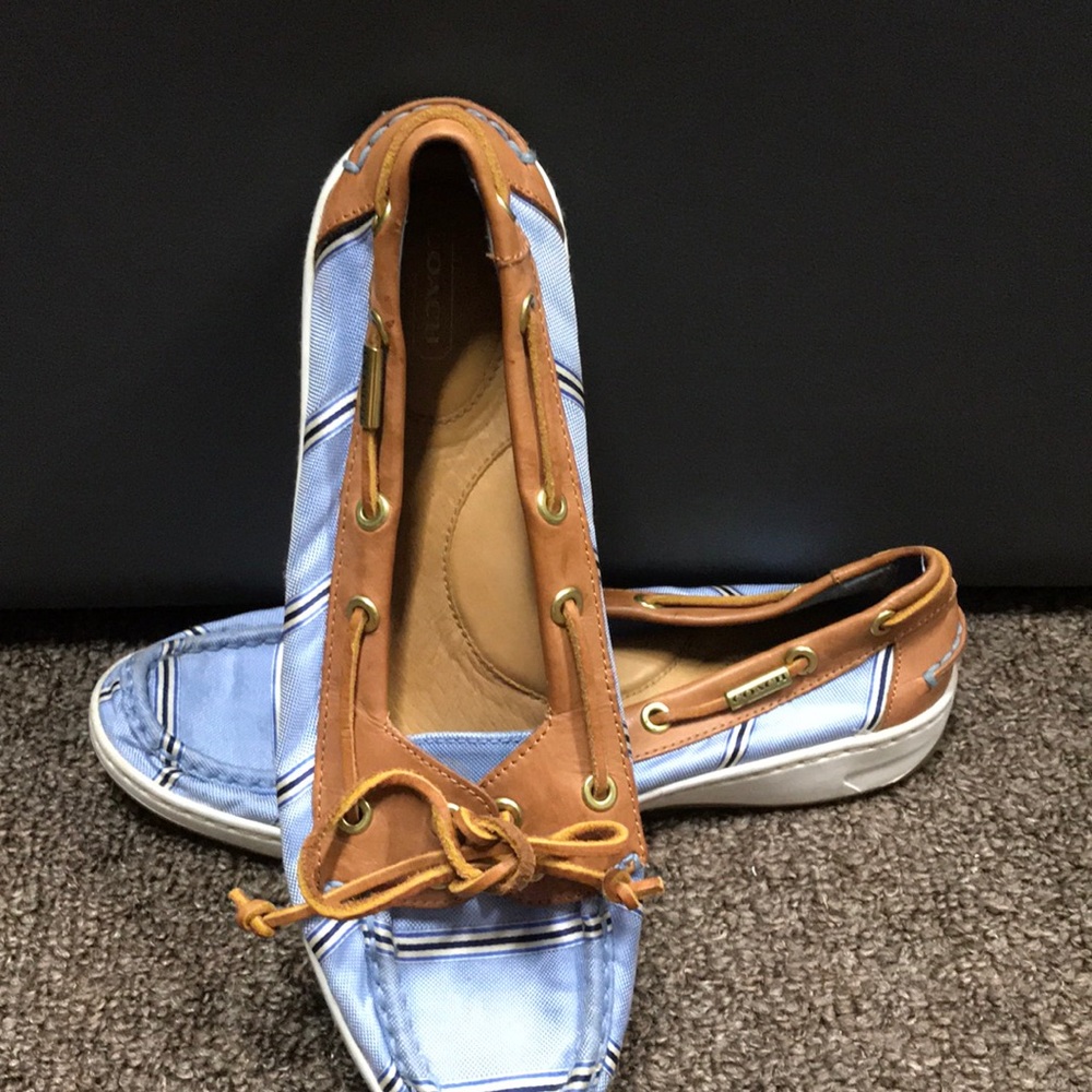 Coach canvas and leather loafers